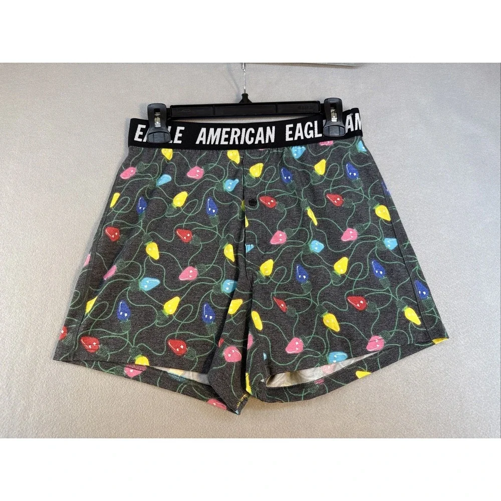 American‎ Eagle Men's Boxer Briefs,  XS, Christmas Lights